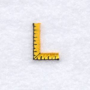 Picture of Tool Font "L" 1" High Machine Embroidery Design