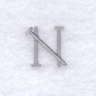 Tool Font "N" 1" High Machine Embroidery Design