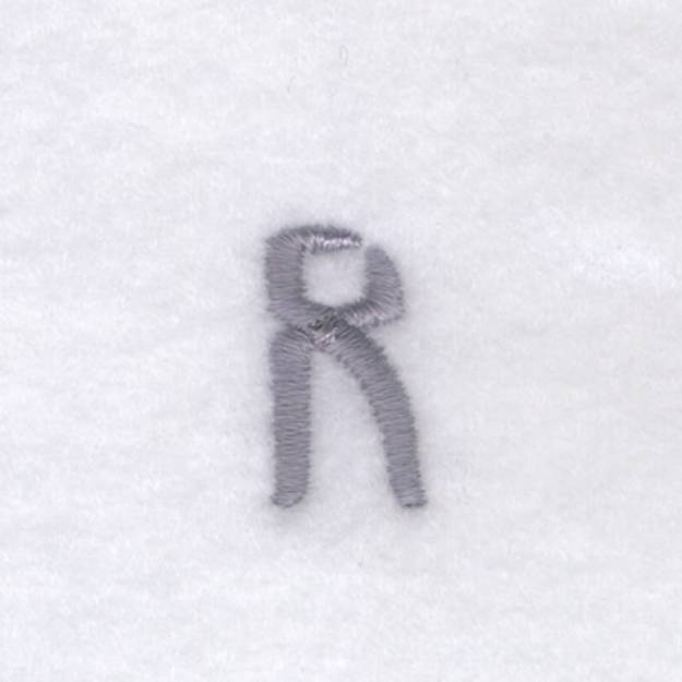 Picture of Tool Font "R" 1" High Machine Embroidery Design