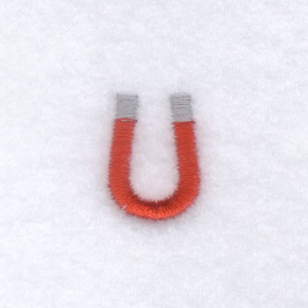 Picture of Tool Font "U" 1" High Machine Embroidery Design