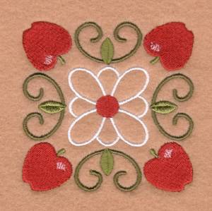 Picture of Folk Apple Square Machine Embroidery Design