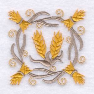 Picture of Folk Wheat Square Machine Embroidery Design
