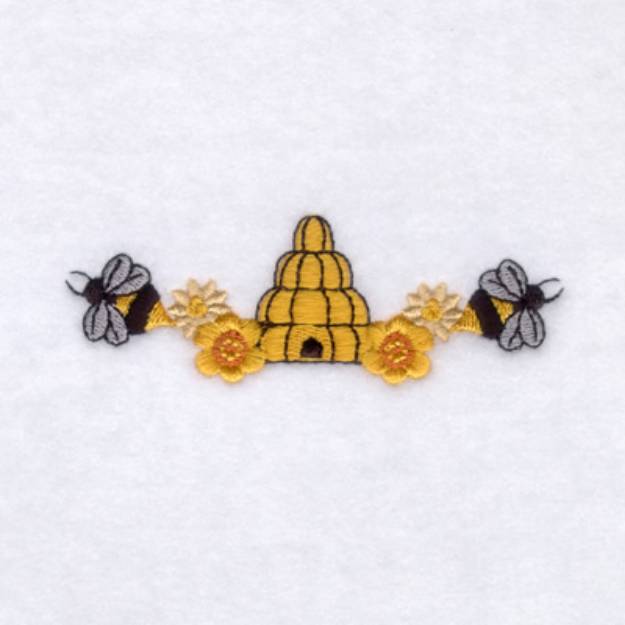 Picture of Folk Honey Bee Border Machine Embroidery Design