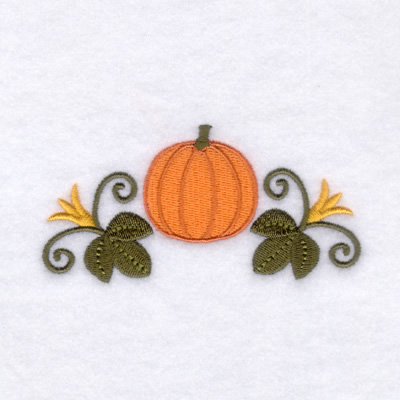 Folk Pumpkin Border Machine Embroidery Design