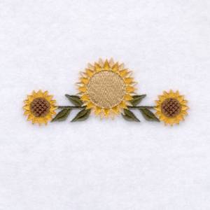 Picture of Folk Sunflower Border Machine Embroidery Design