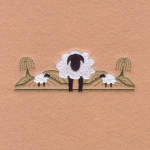 Picture of Folk Sheep Border Machine Embroidery Design