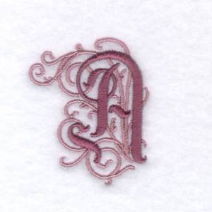 Picture of Elegant Font "A" Machine Embroidery Design