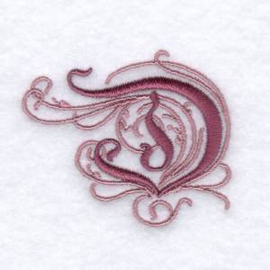 Picture of Elegant Font "D" Machine Embroidery Design