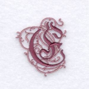 Picture of Elegant Font "E" Machine Embroidery Design