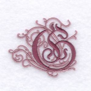 Picture of Elegant Font "G" Machine Embroidery Design