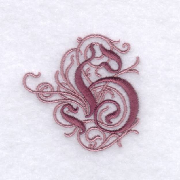 Picture of Elegant Font "H" Machine Embroidery Design
