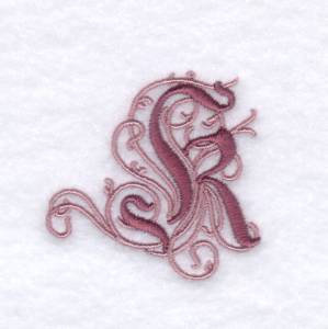 Picture of Elegant Font "K" Machine Embroidery Design