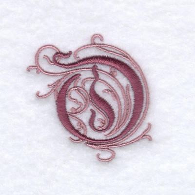 Elegant Font "O" Machine Embroidery Design