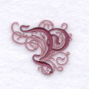 Picture of Elegant Font "P" Machine Embroidery Design