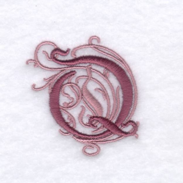 Picture of Elegant Font "Q" Machine Embroidery Design