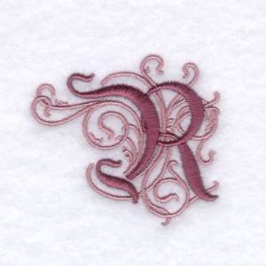 Picture of Elegant Font "R" Machine Embroidery Design