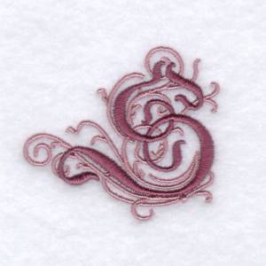 Picture of Elegant Font "S" Machine Embroidery Design