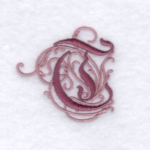 Picture of Elegant Font "T" Machine Embroidery Design