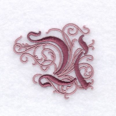 Elegant Font "U" Machine Embroidery Design