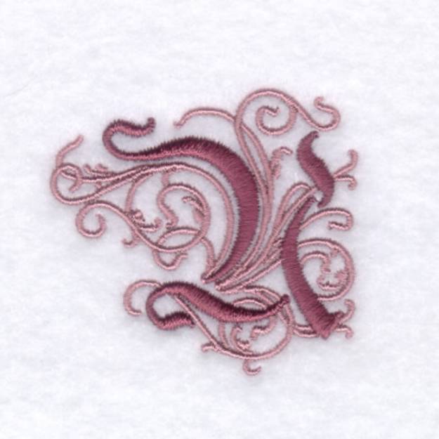 Picture of Elegant Font "U" Machine Embroidery Design