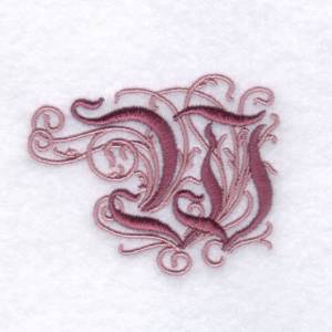 Picture of Elegant Font "W" Machine Embroidery Design