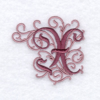 Elegant Font "X" Machine Embroidery Design