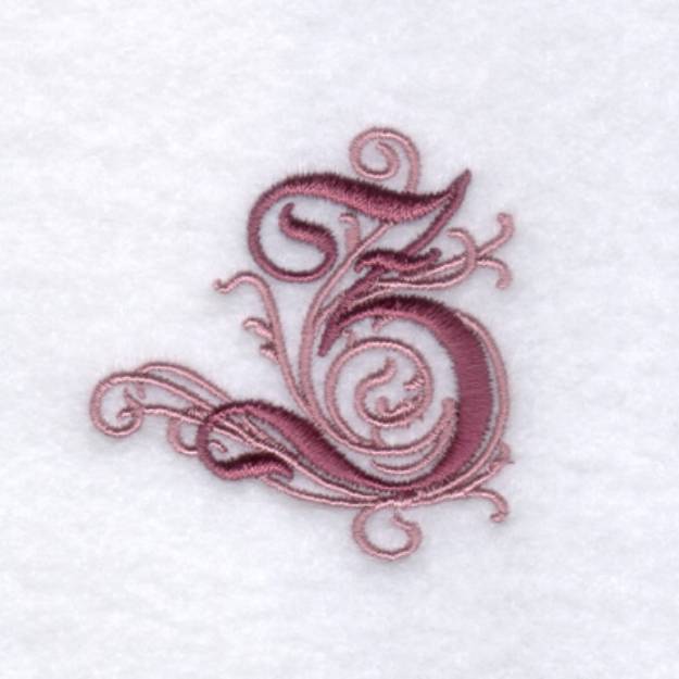 Picture of Elegant Font "Z" Machine Embroidery Design