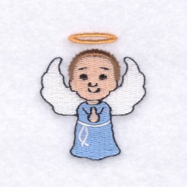 Picture of Little Angel Boy Machine Embroidery Design