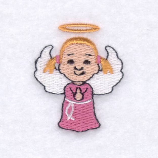 Picture of Little Angel Girl Machine Embroidery Design
