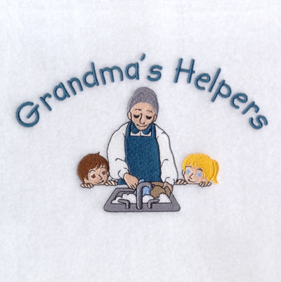 Grandmas Helpers Machine Embroidery Design