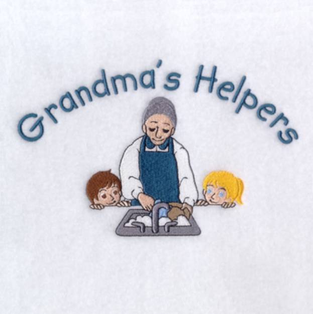 Picture of Grandmas Helpers Machine Embroidery Design