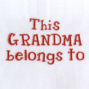 Picture of This Grandma Belongs to Machine Embroidery Design