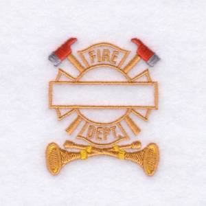 Picture of FD Axe & Bugles Badge Machine Embroidery Design