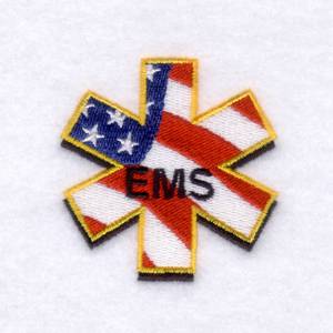 Picture of EMS Flag Badge Machine Embroidery Design