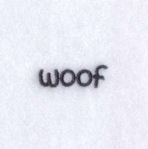 Picture of Woof Dog Text Machine Embroidery Design