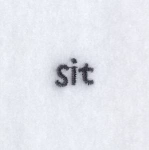 Picture of Sit Dog Text Machine Embroidery Design