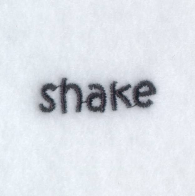 Picture of Shake Dog Text Machine Embroidery Design