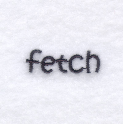 Fetch Dog Text Machine Embroidery Design