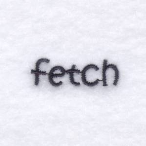 Picture of Fetch Dog Text Machine Embroidery Design