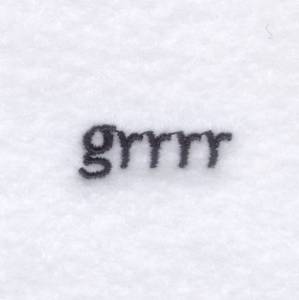 Picture of Grrrr Text Machine Embroidery Design