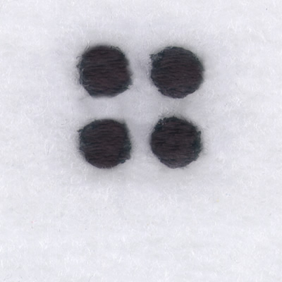 Braille G, 7 or Go Machine Embroidery Design