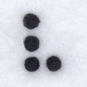 Picture of Braille V or Very Machine Embroidery Design