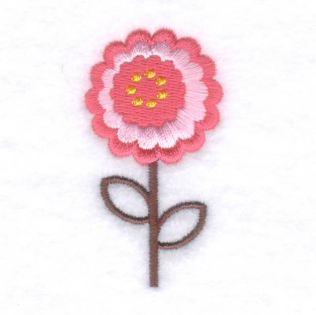 Picture of Layered Flower Machine Embroidery Design
