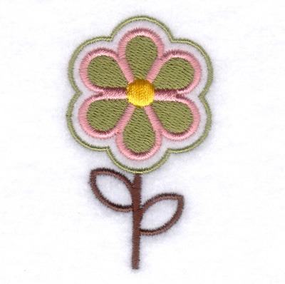 Outline Flower Machine Embroidery Design