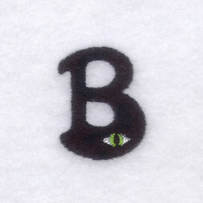 Creepy Eye Font "B" Small Machine Embroidery Design
