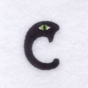 Picture of Creepy Eye Font "C" Small Machine Embroidery Design