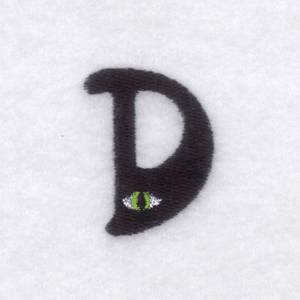 Picture of Creepy Eye Font "D" Small Machine Embroidery Design
