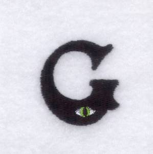 Picture of Creepy Eye Font "G" Small Machine Embroidery Design