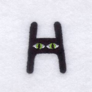 Picture of Creepy Eye Font "H" Small Machine Embroidery Design