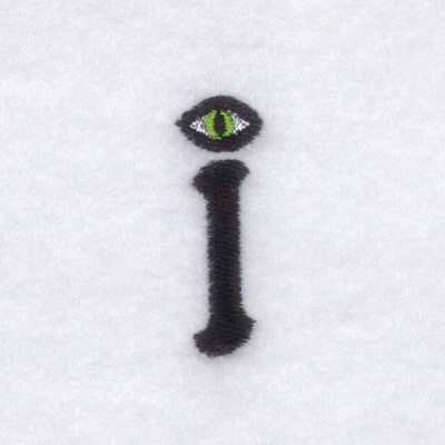 Creepy Eye Font "I" Small Machine Embroidery Design
